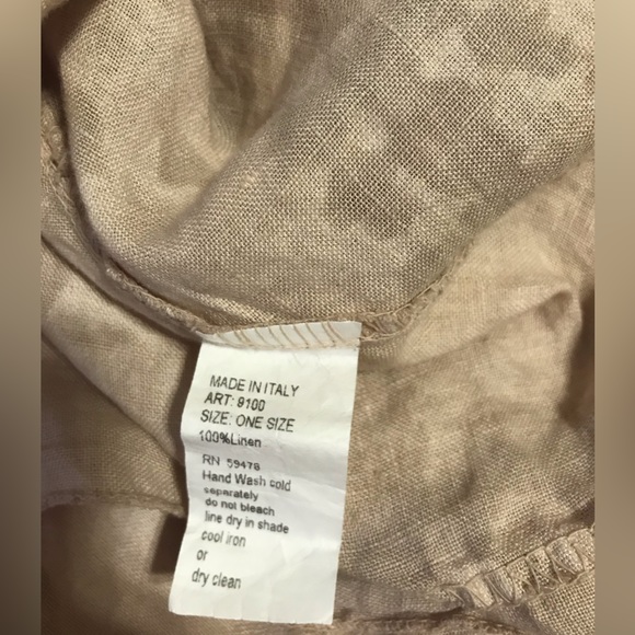 Animal print linen cape, one size, Elena Baldi G - Picture 5 of 5